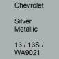 Preview: Chevrolet, Silver Metallic, 13 / 13S / WA9021.